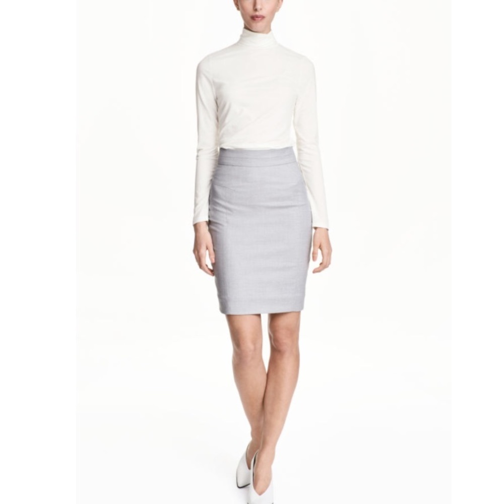 Light Grey Pencil Skirt - H&M